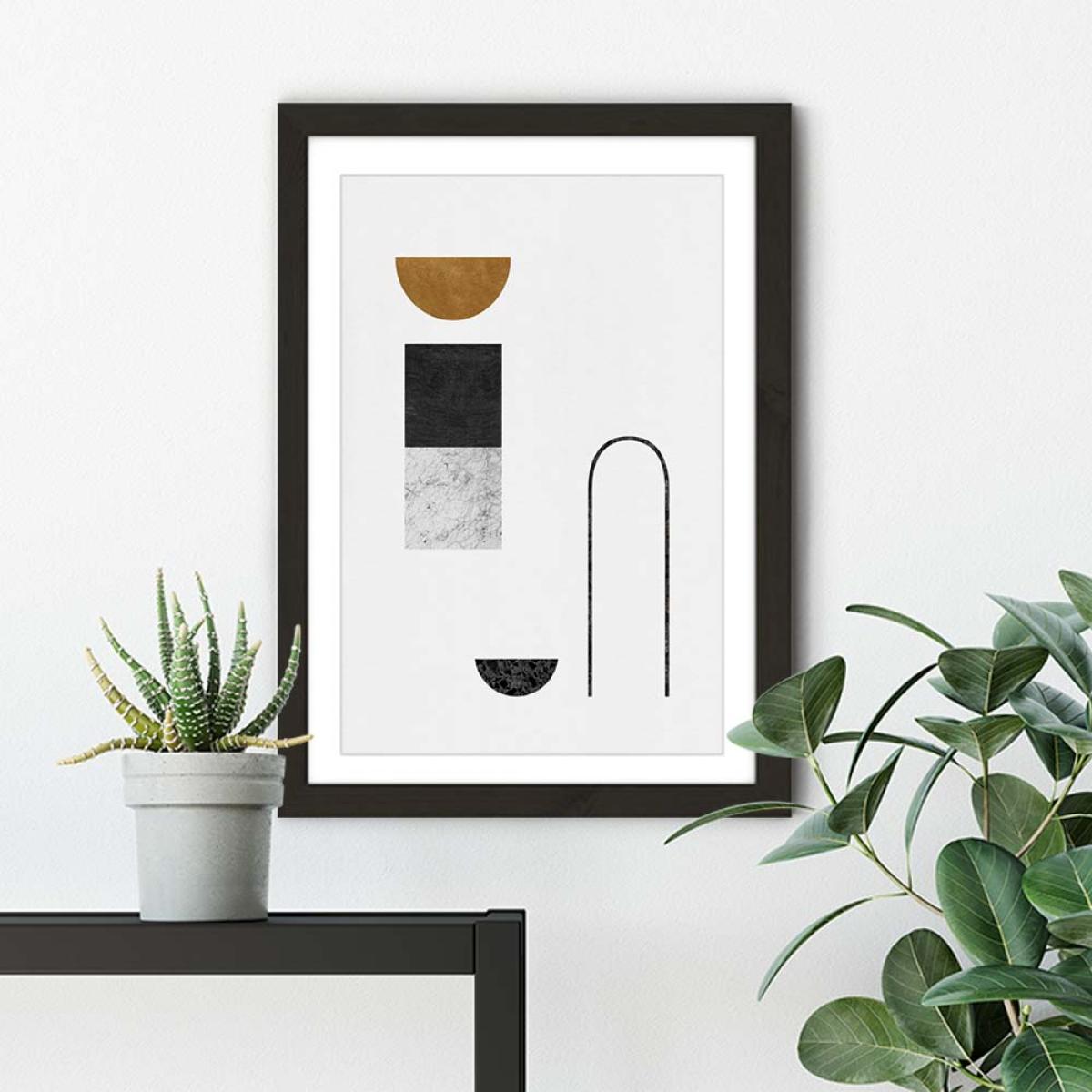Abstract Geometric IV Art Print Black Frame – image 5