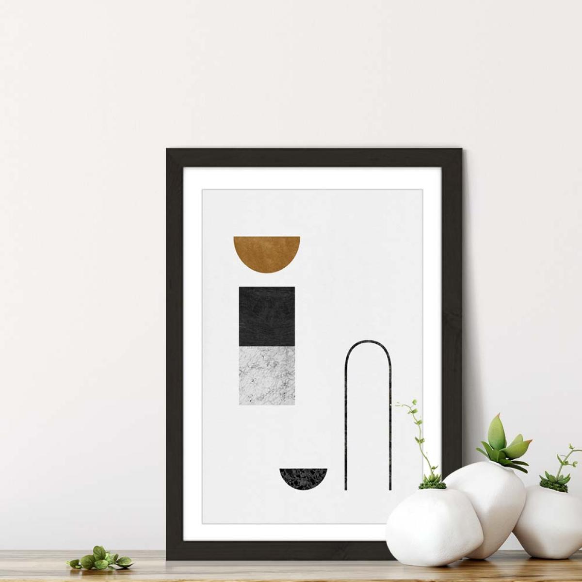 Abstract Geometric IV Art Print Black Frame – image 7