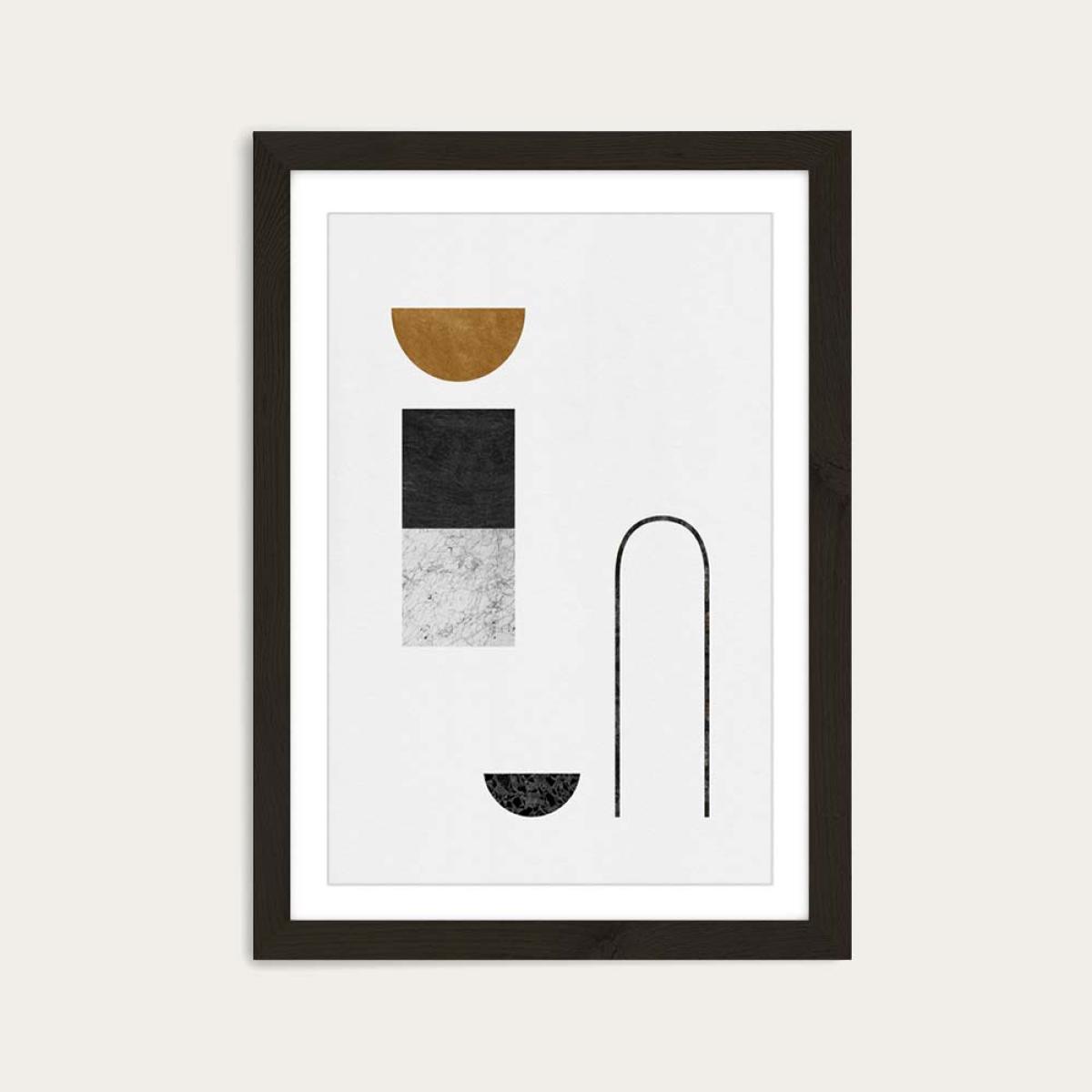 Abstract Geometric IV Art Print Black Frame – image 1