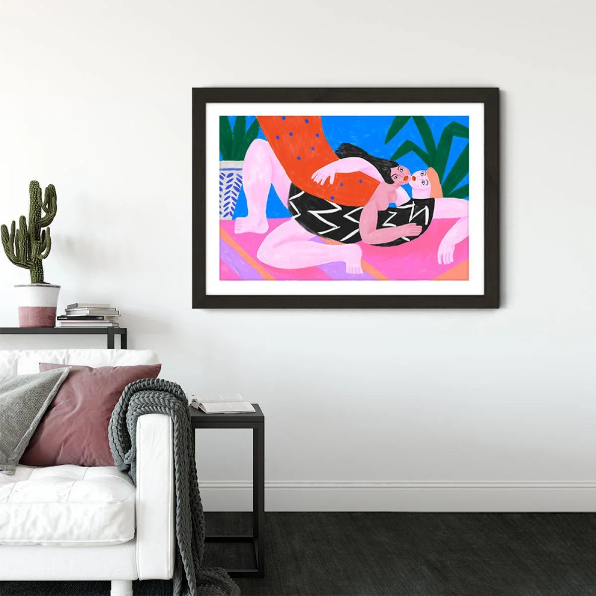Women and Women Art Print Black Frame – image 2