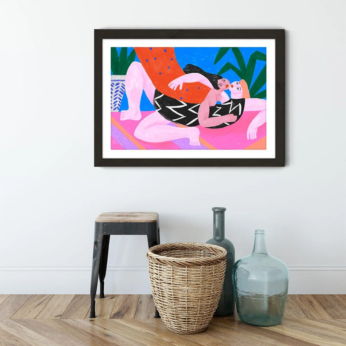 Women and Women Art Print Black Frame – image 3