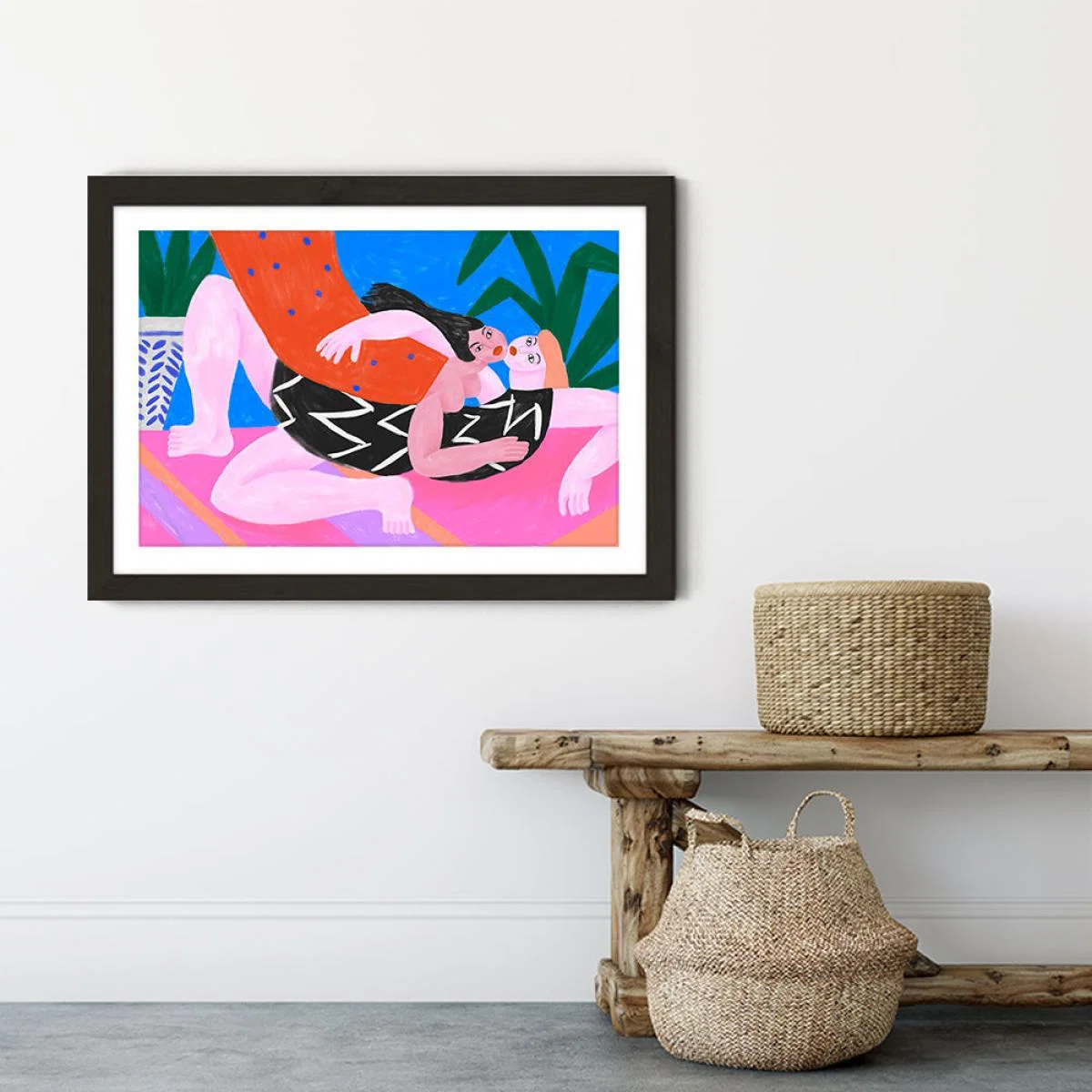 Women and Women Art Print Black Frame – image 4