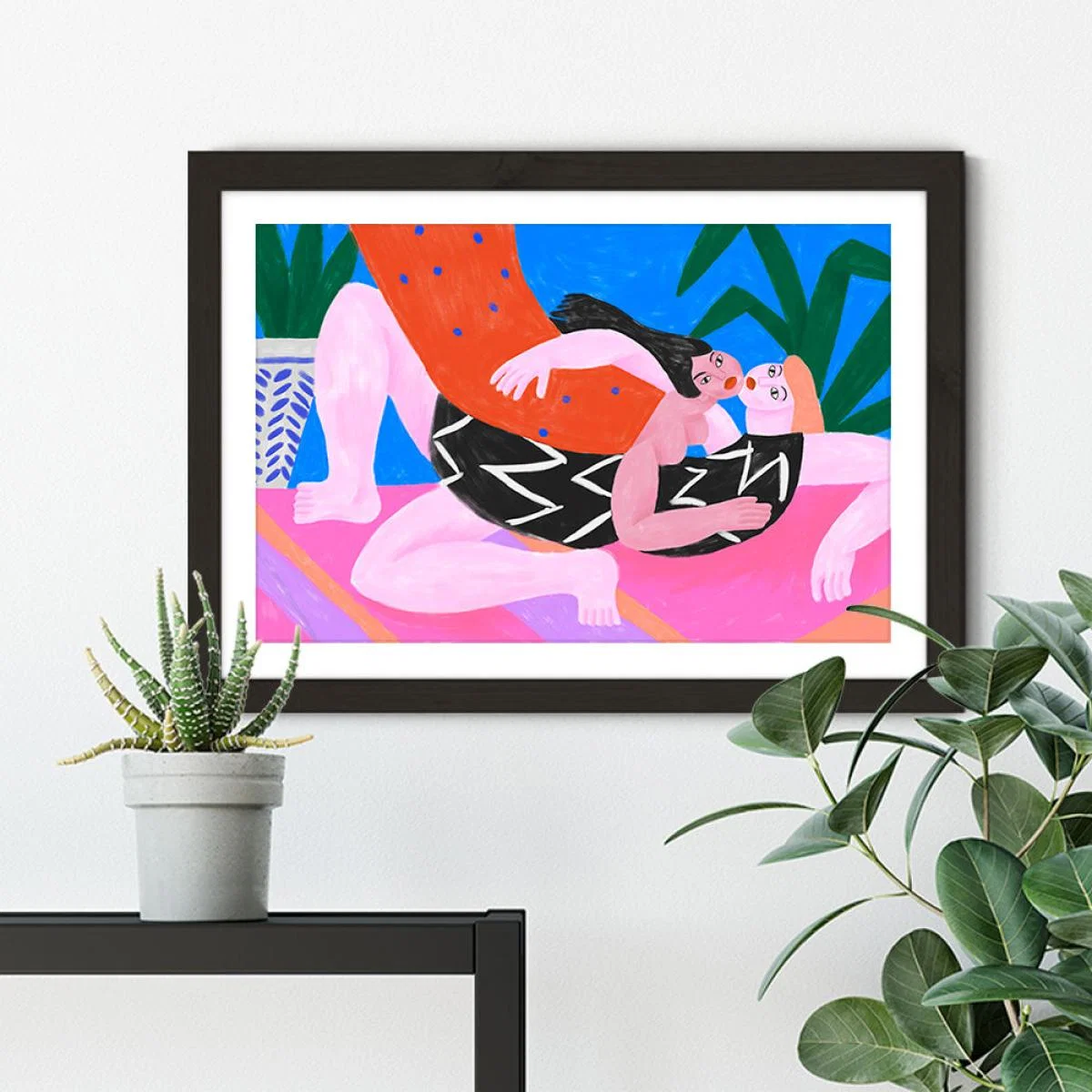 Women and Women Art Print Black Frame – image 5