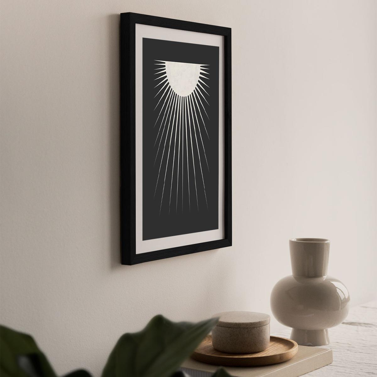 Minimal Moon Art Print Black Frame – image 8