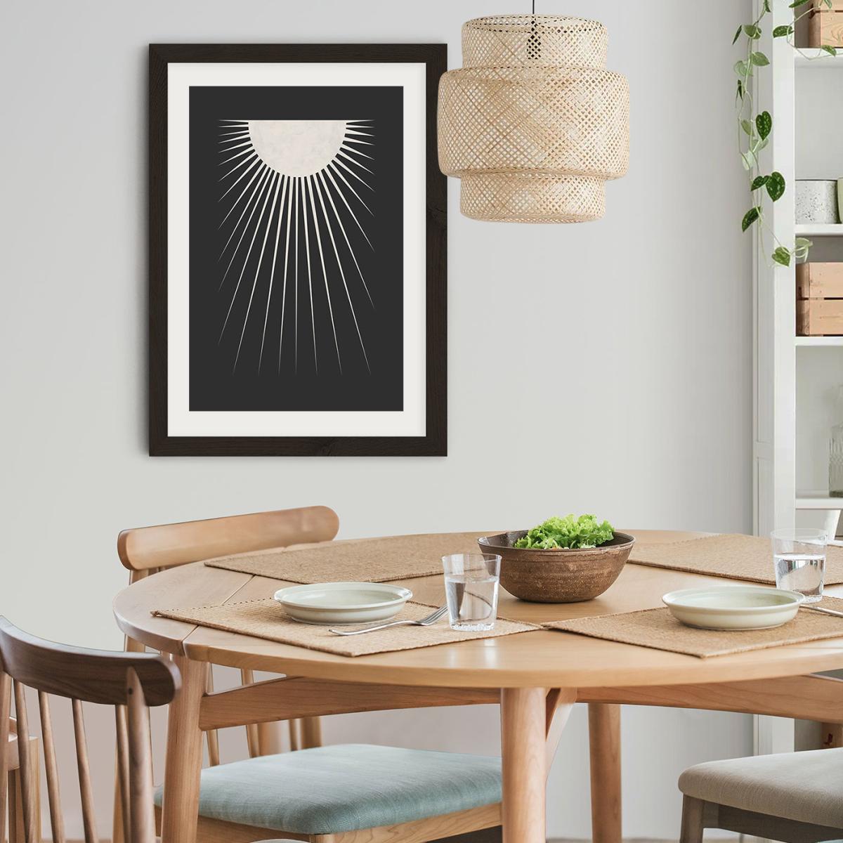 Minimal Moon Art Print Black Frame – image 9