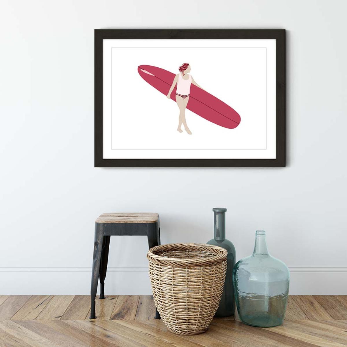 Pink Art Print Black Frame – image 3