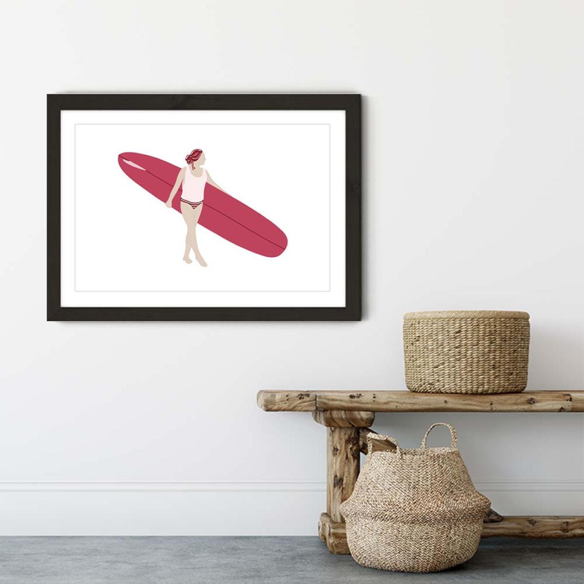 Pink Art Print Black Frame – image 4