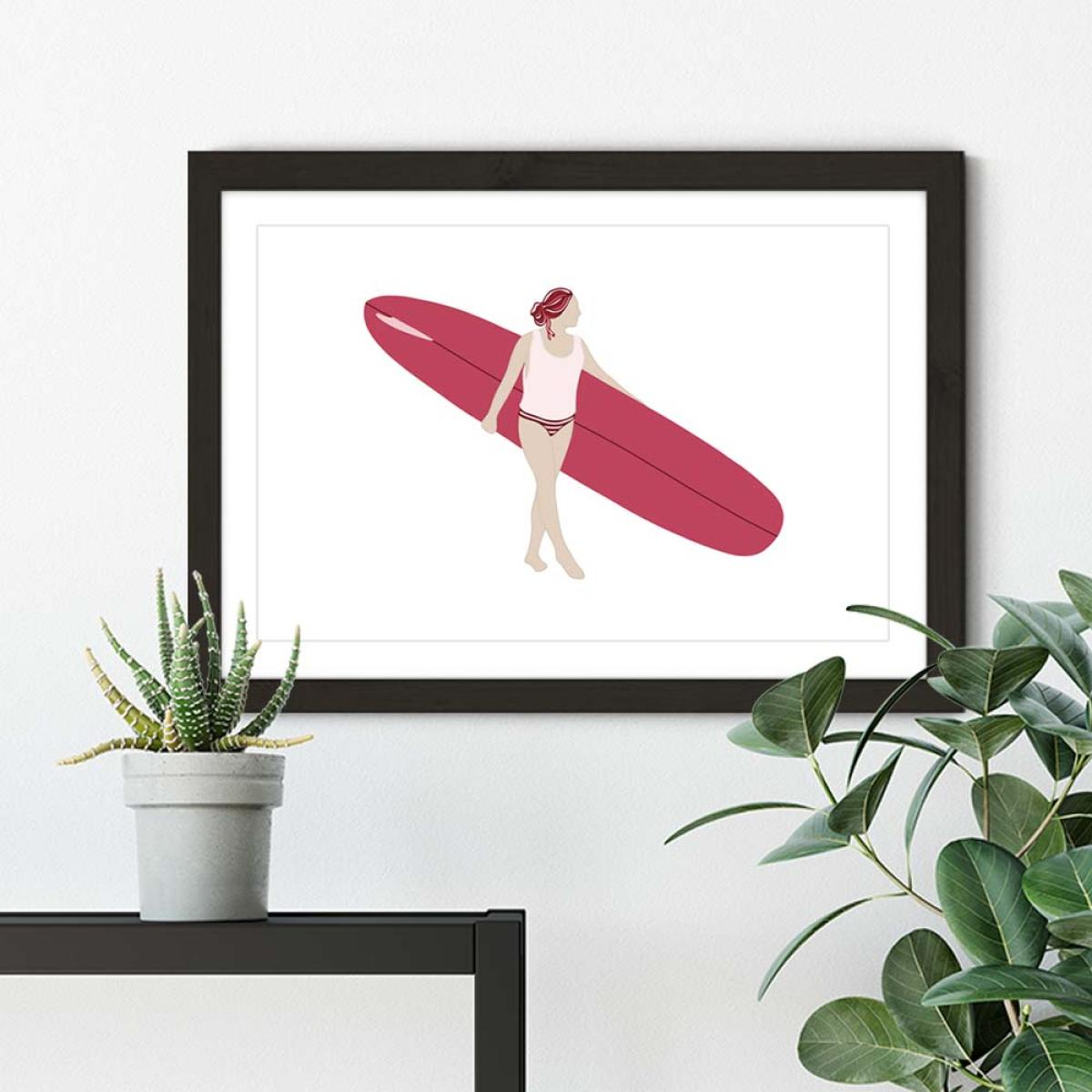 Pink Art Print Black Frame – image 5