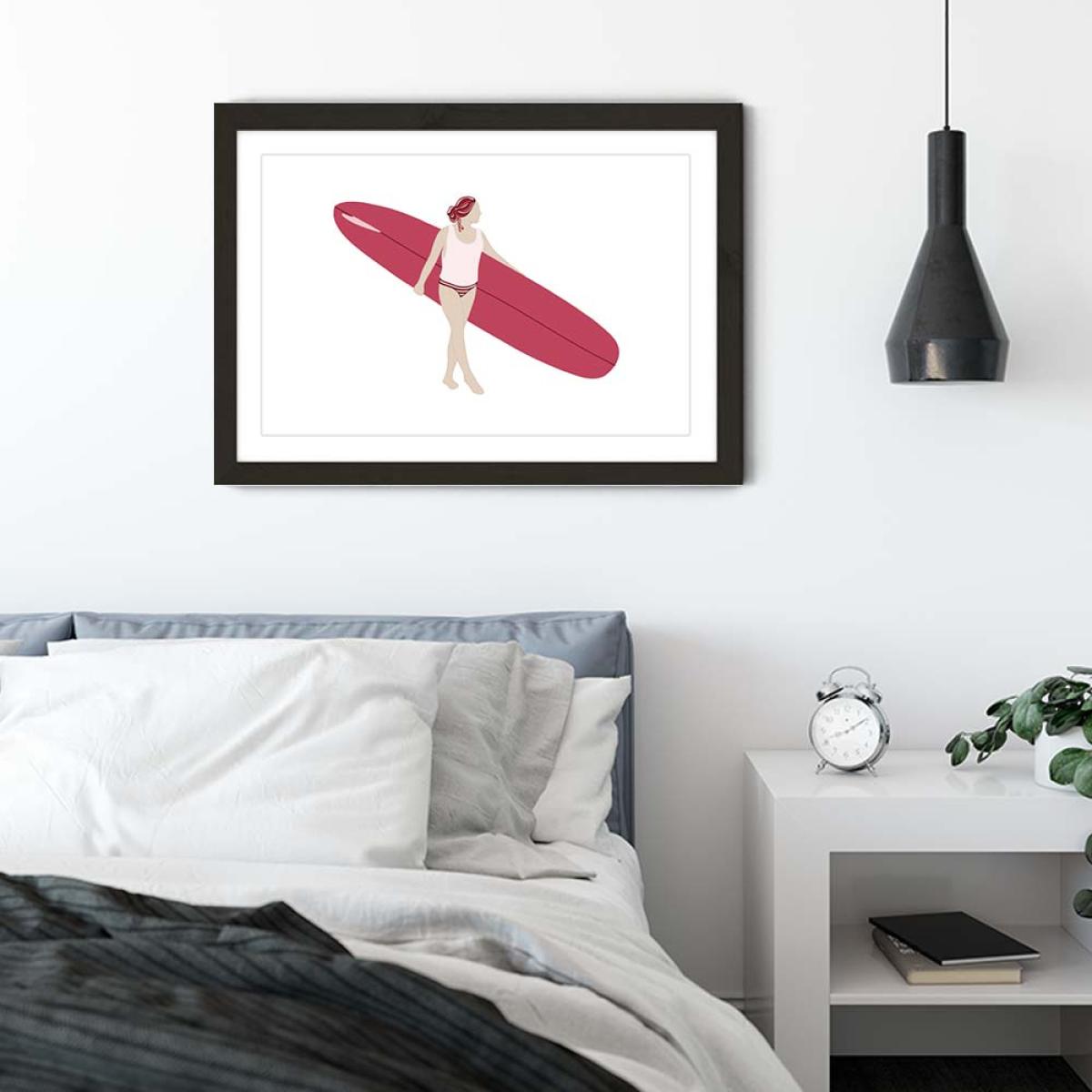 Pink Art Print Black Frame – image 6