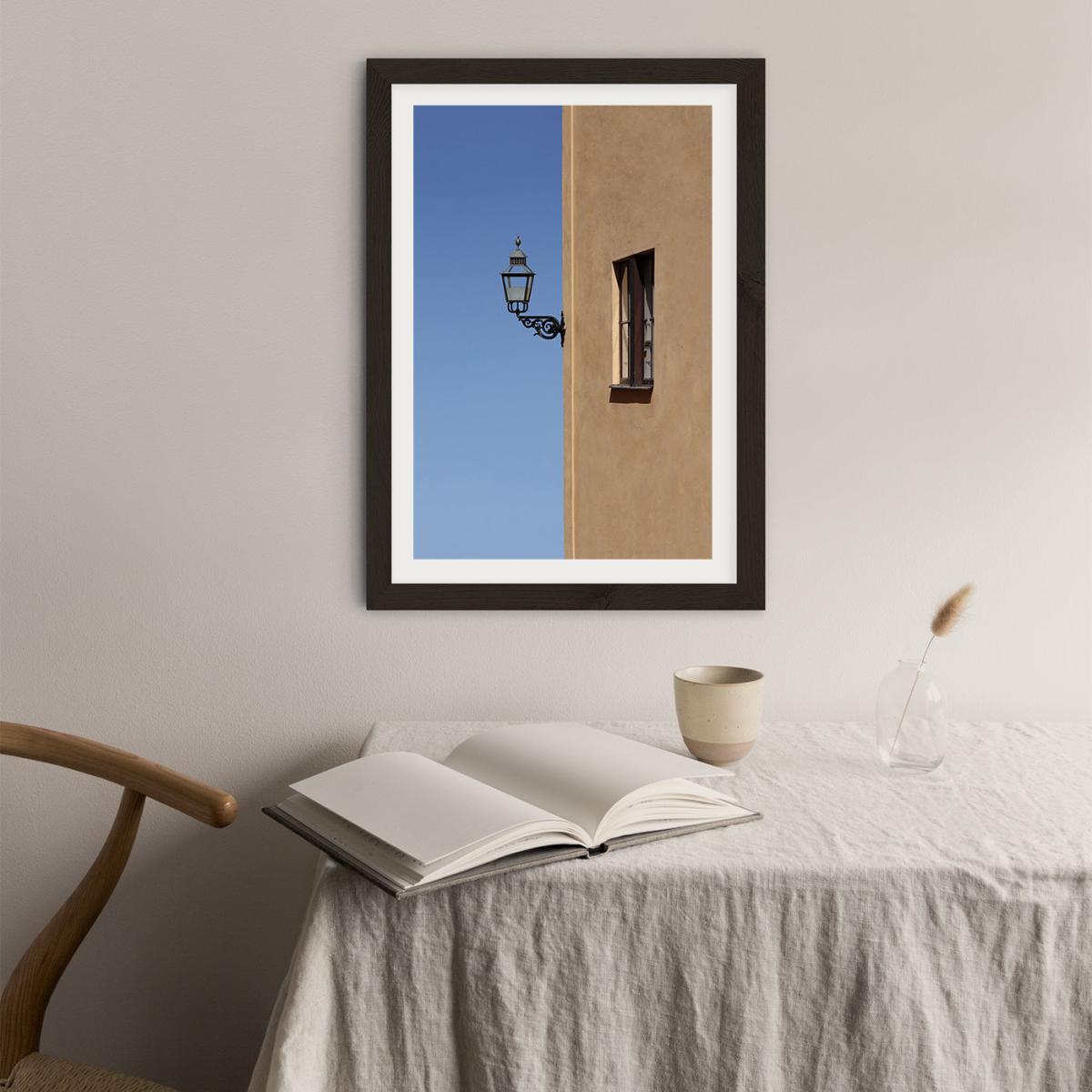 Lonely Lamp Art Print Black Frame – image 4