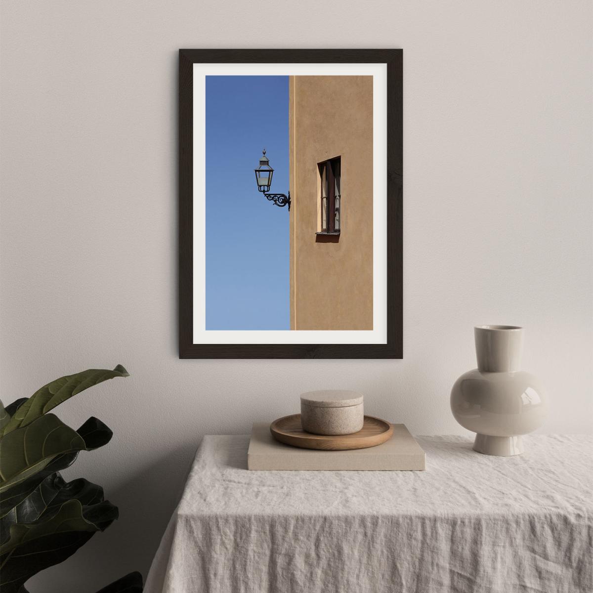 Lonely Lamp Art Print Black Frame – image 5
