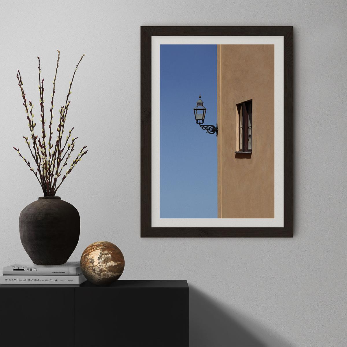 Lonely Lamp Art Print Black Frame – image 6