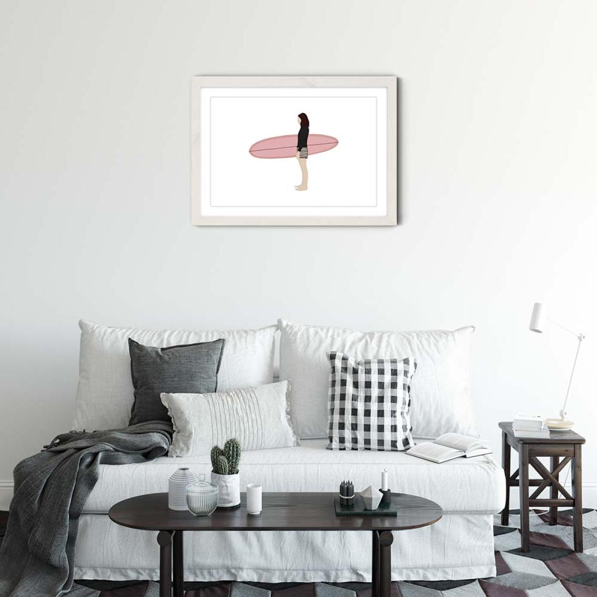 Joe Art Print White Frame – image 2