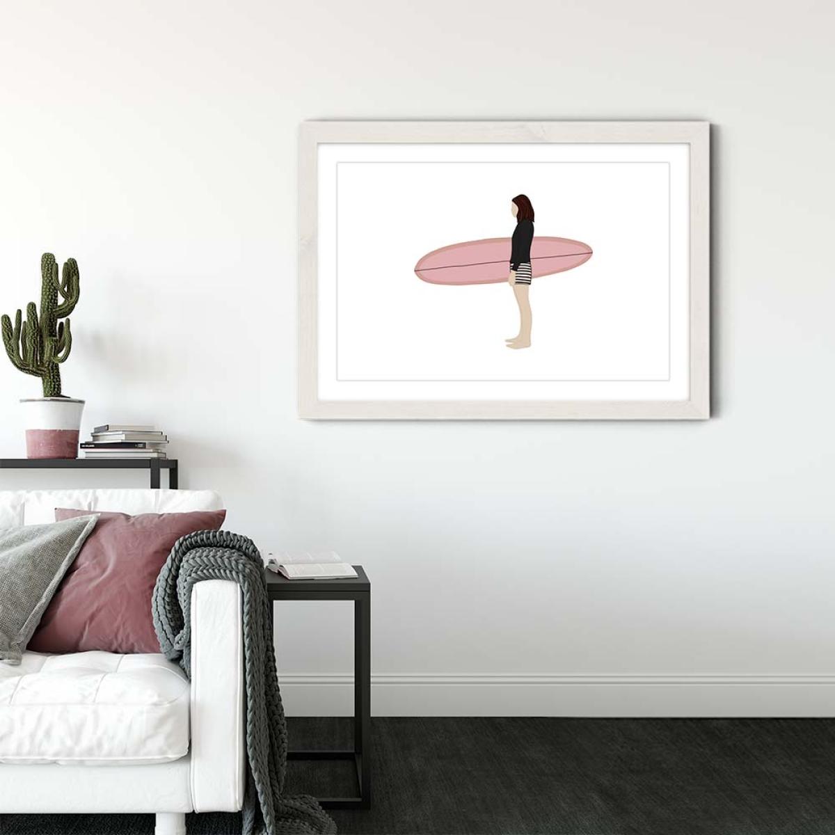 Joe Art Print White Frame – image 3