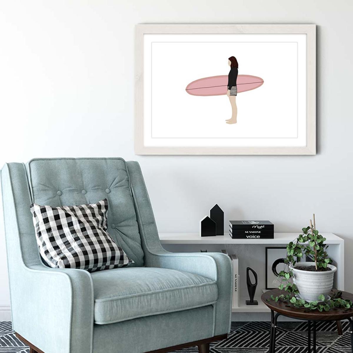 Joe Art Print White Frame – image 4