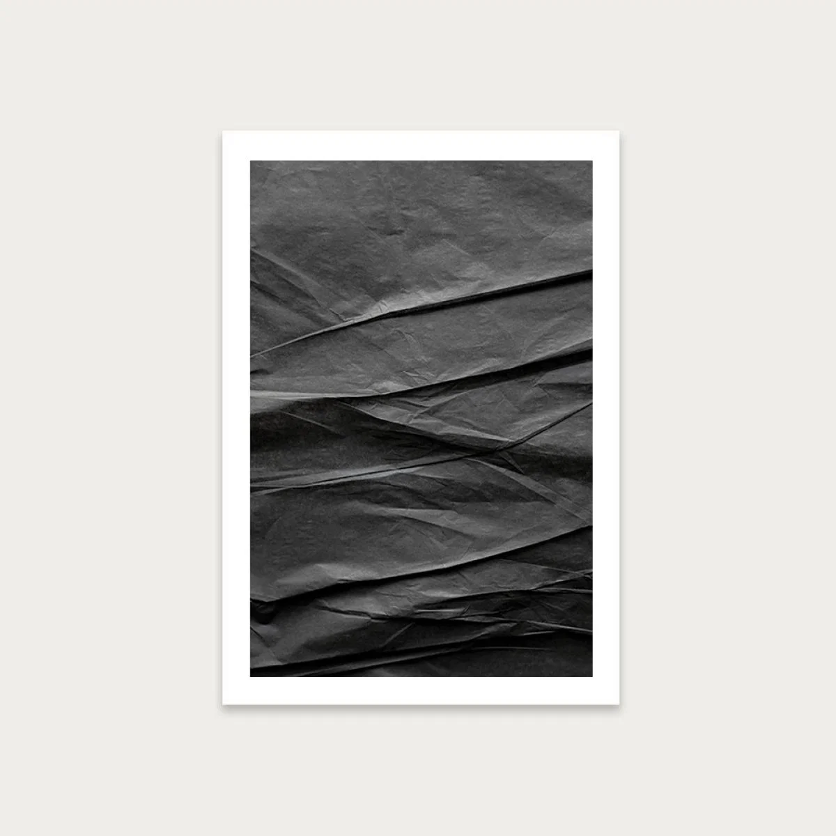 Black Paper Mountains Art Print Unframed