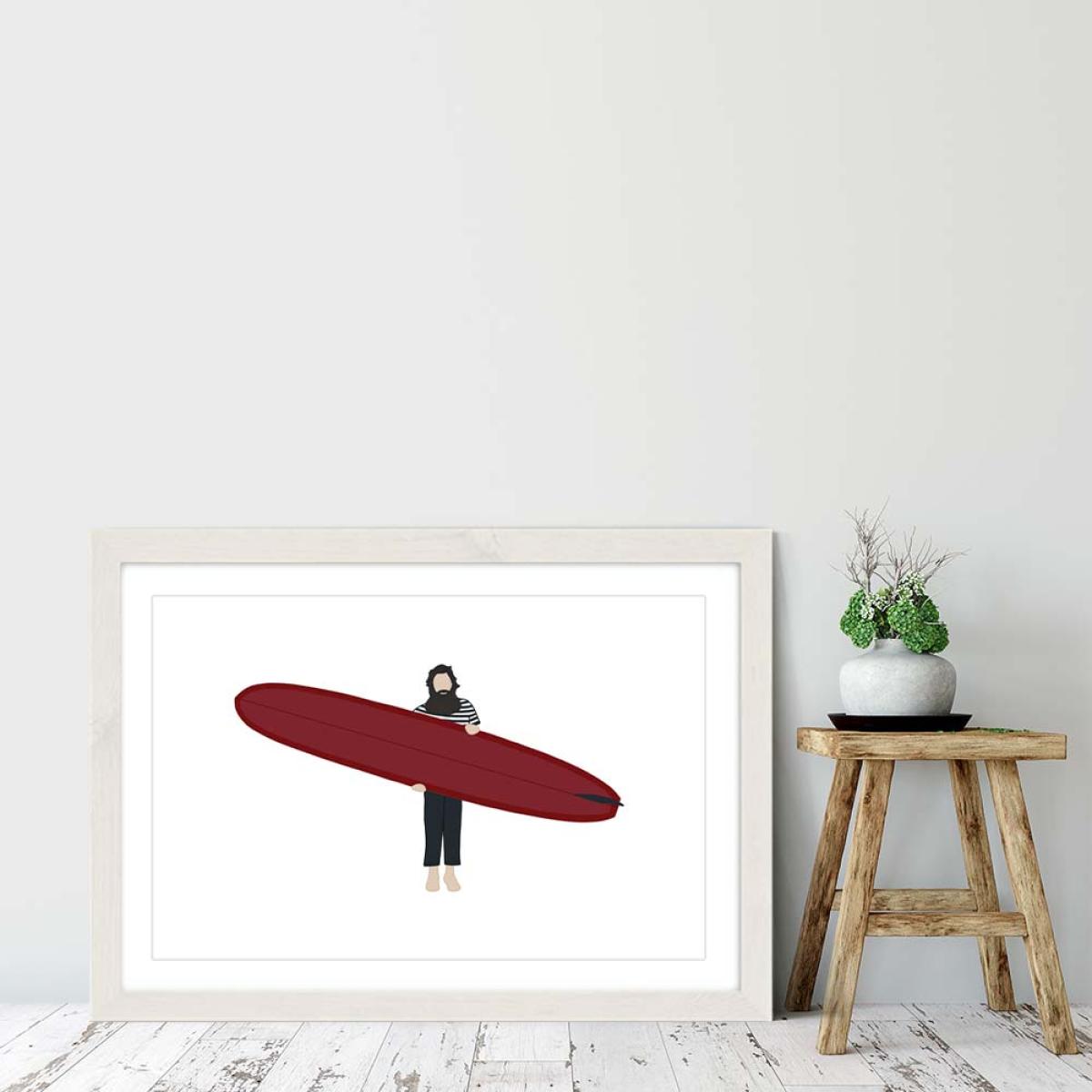 Big Red Art Print White Frame – image 6