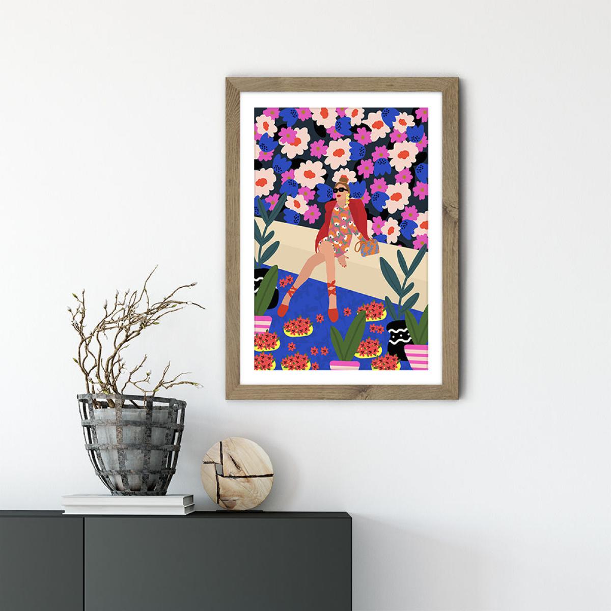 Be Patient Everything Will Be Fine Art Print Oak Frame – image 2