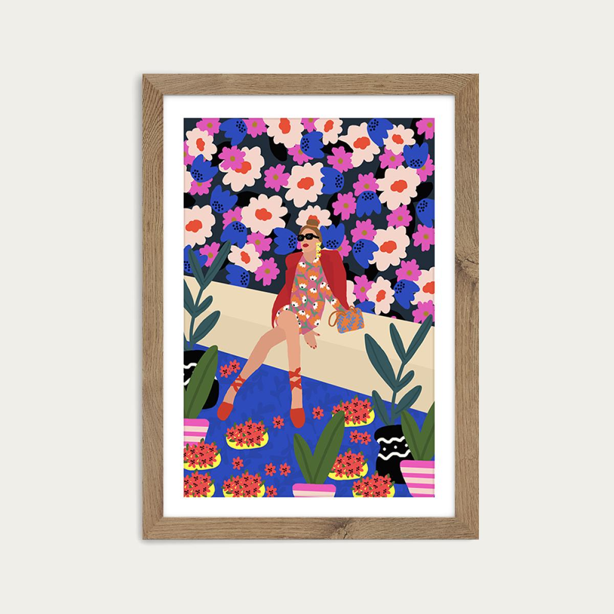 Be Patient Everything Will Be Fine Art Print Oak Frame – image 1