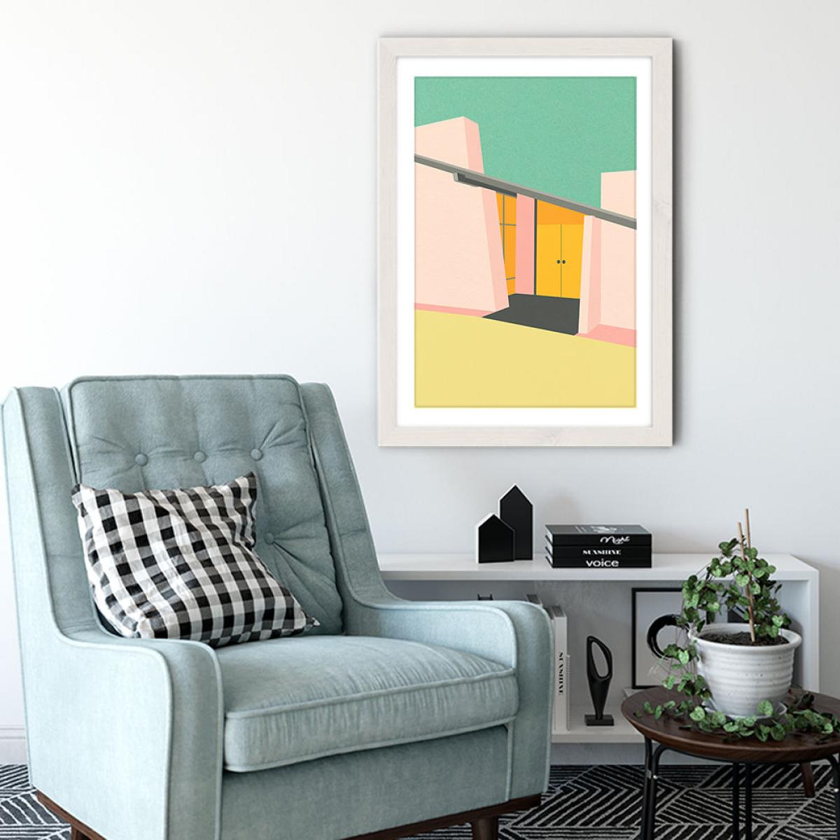Mid Century Home Art Print White Frame – image 2