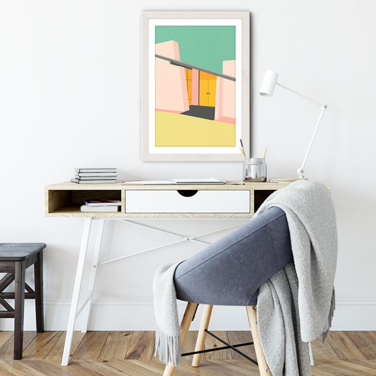 Mid Century Home Art Print White Frame – image 3