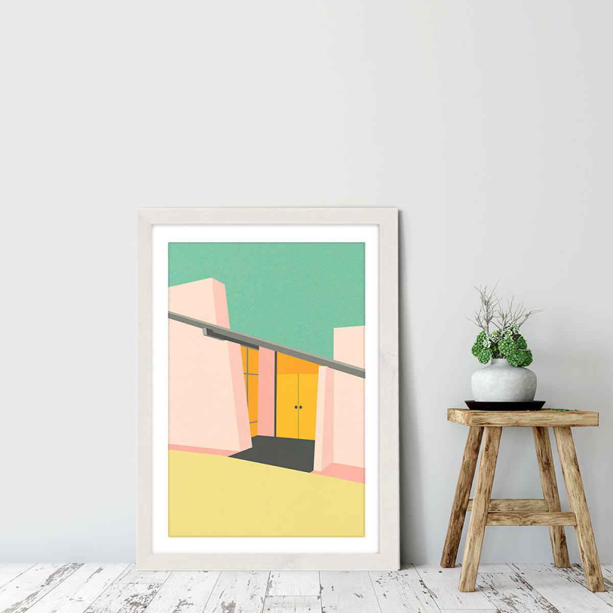 Mid Century Home Art Print White Frame – image 5