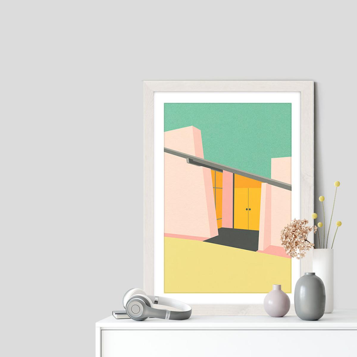 Mid Century Home Art Print White Frame – image 7