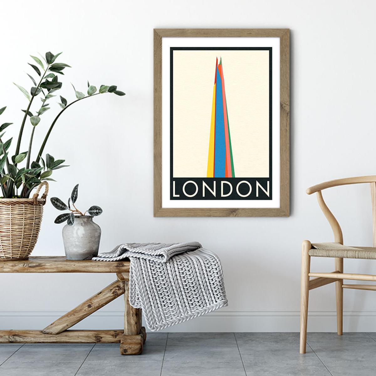 London The Shard Art Print Oak Frame – image 5