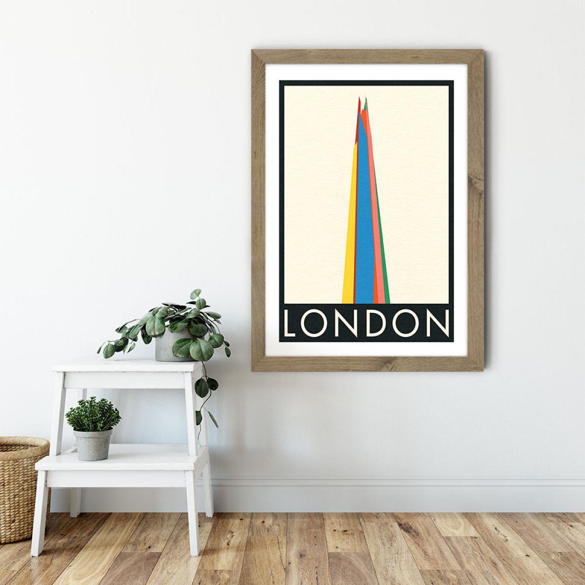 London The Shard Art Print Oak Frame – image 6