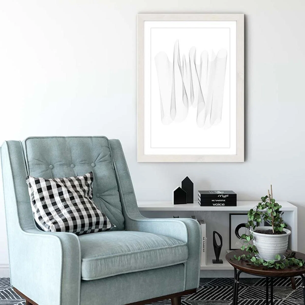 White Frame Sculpture II Art Print – image 4