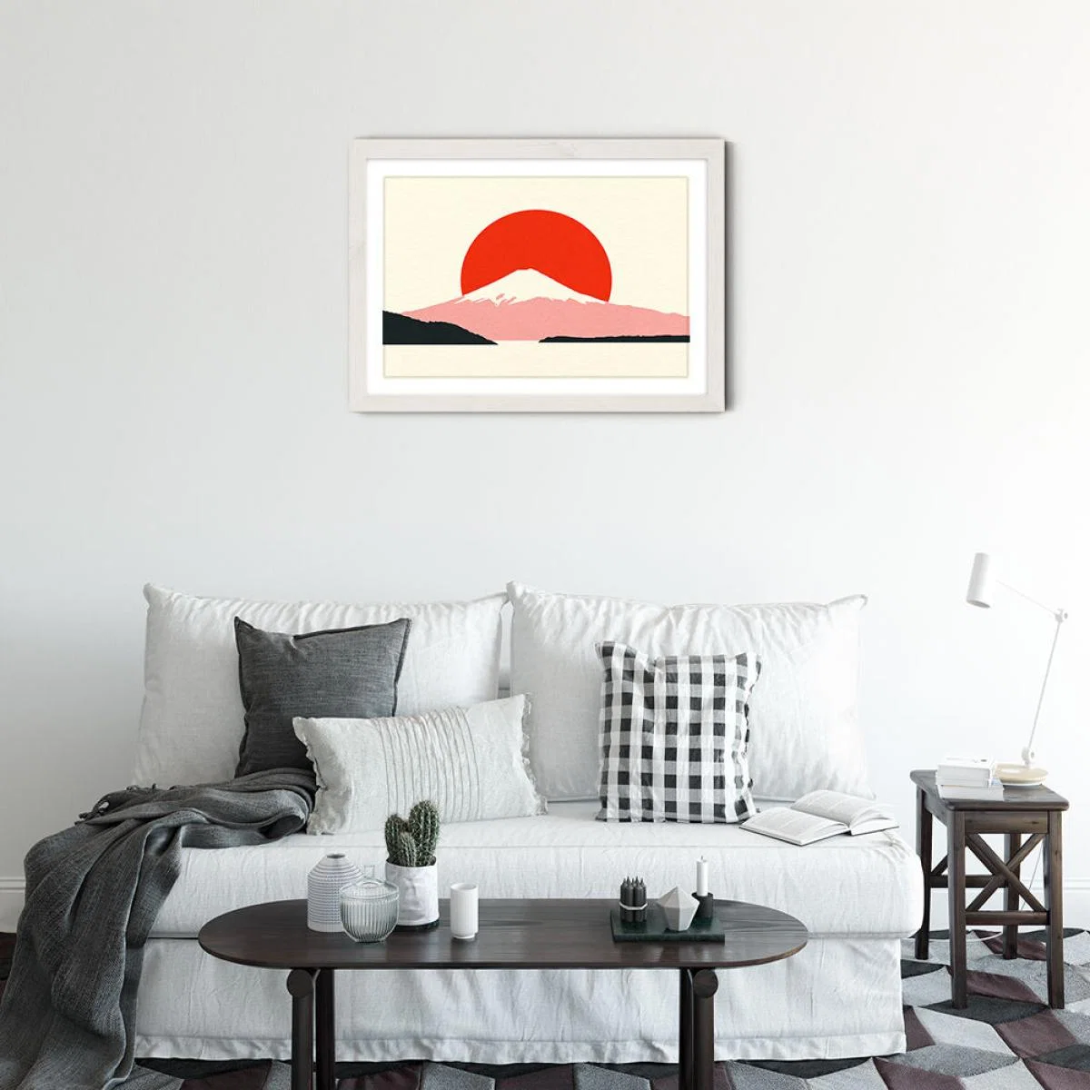Fuji Sun Art Print White Frame – image 2