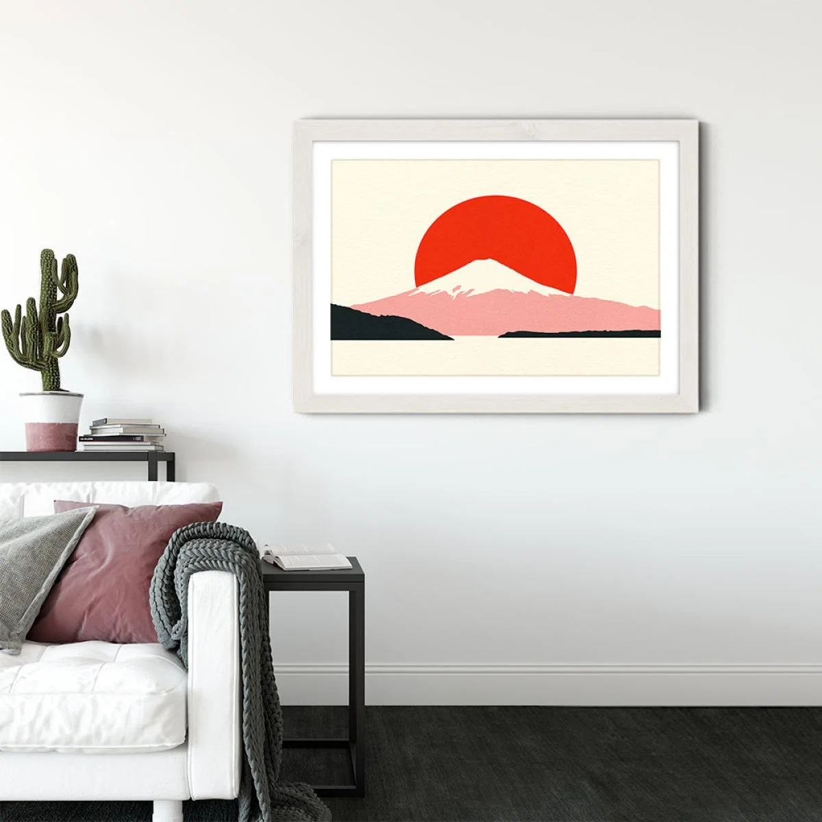 Fuji Sun Art Print White Frame – image 3