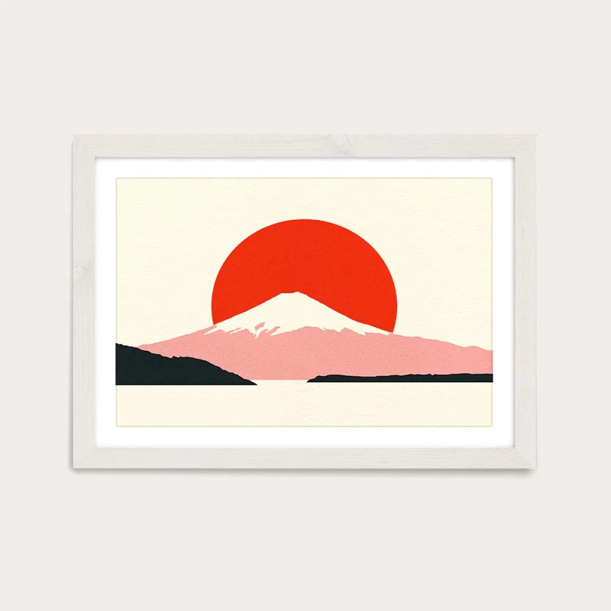 Fuji Sun Art Print White Frame – image 1