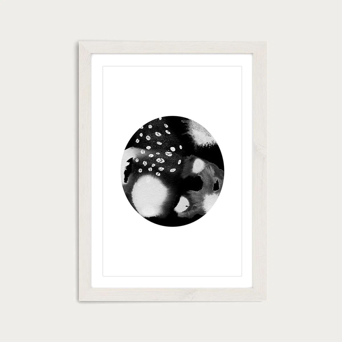 Snow Art Print White Frame – image 1