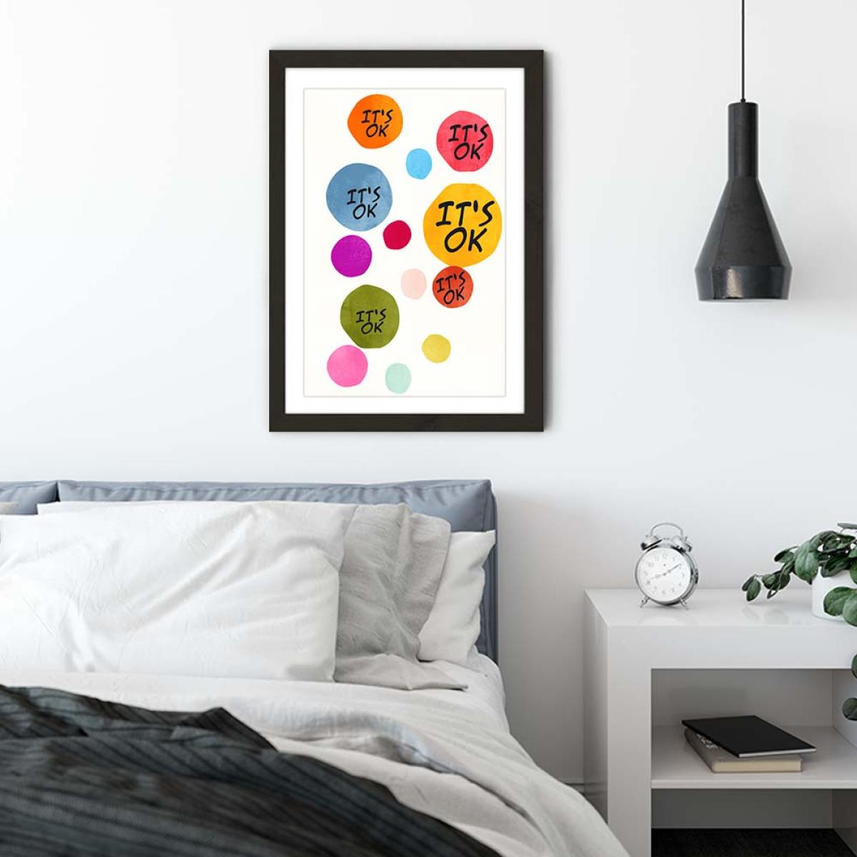 Its Okay Art Print Black Frame – image 4
