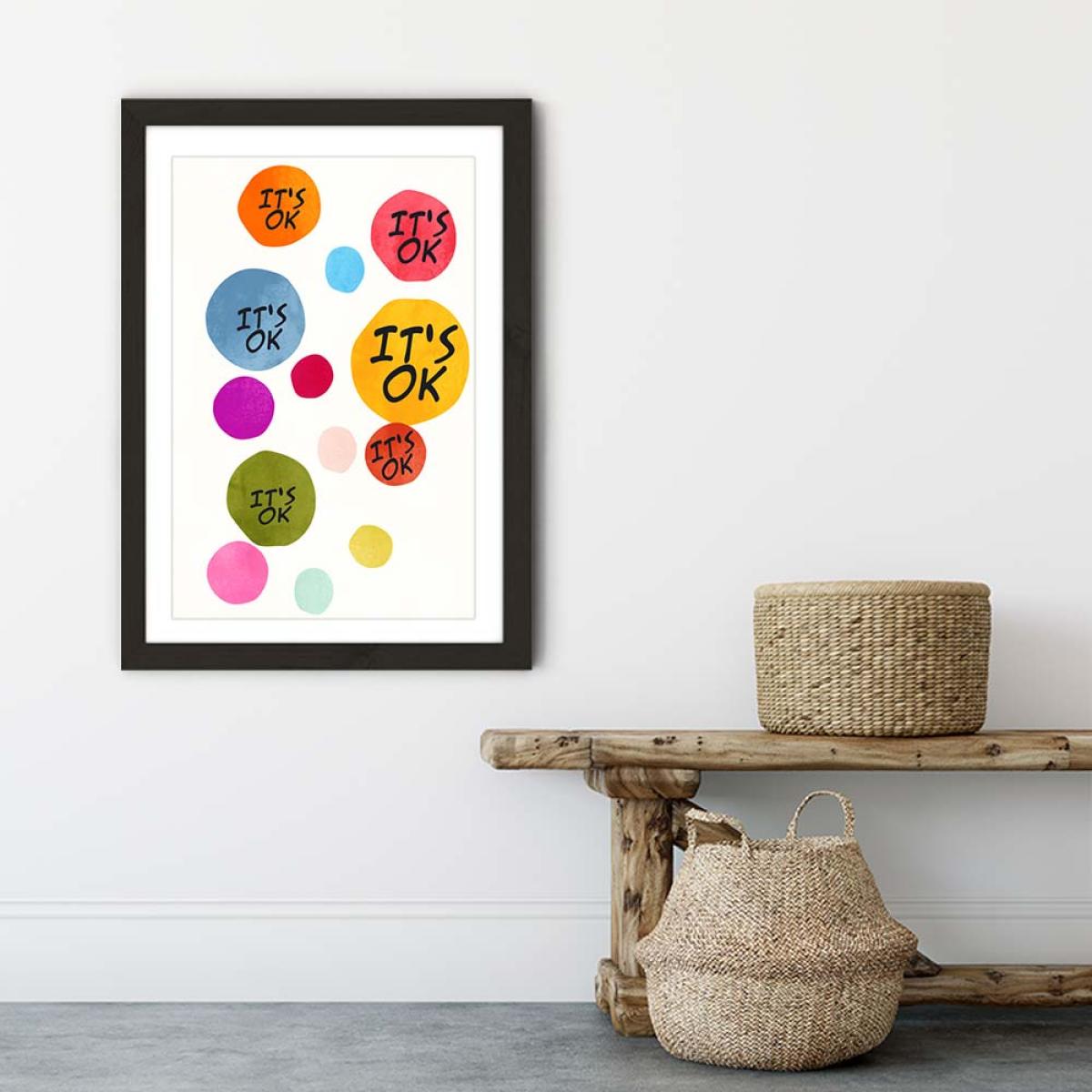 Its Okay Art Print Black Frame – image 6