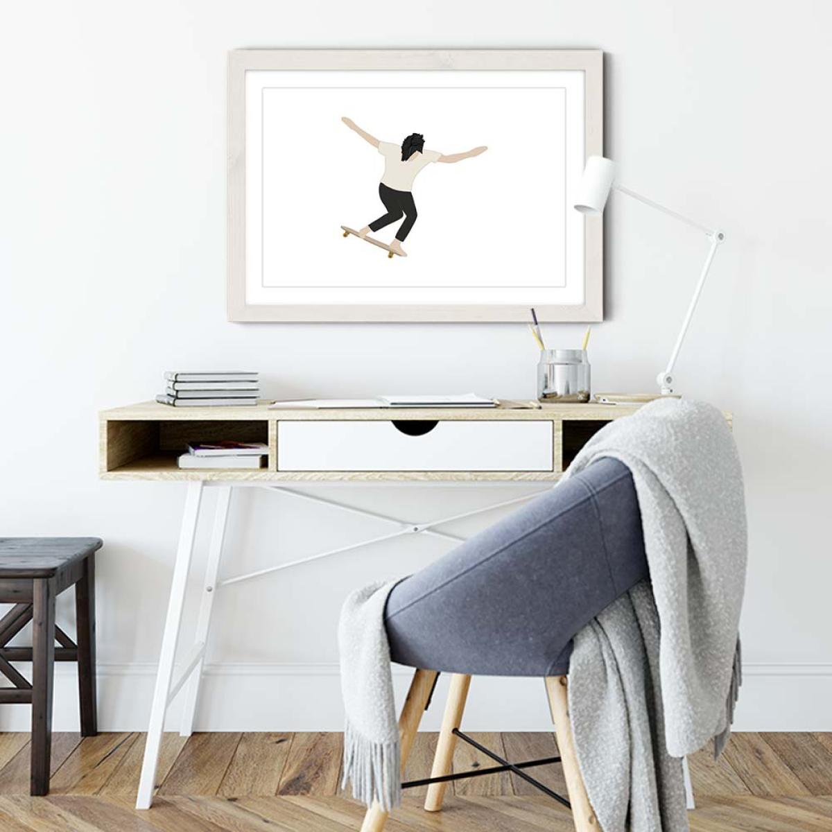 Fly Art Print White Frame – image 5