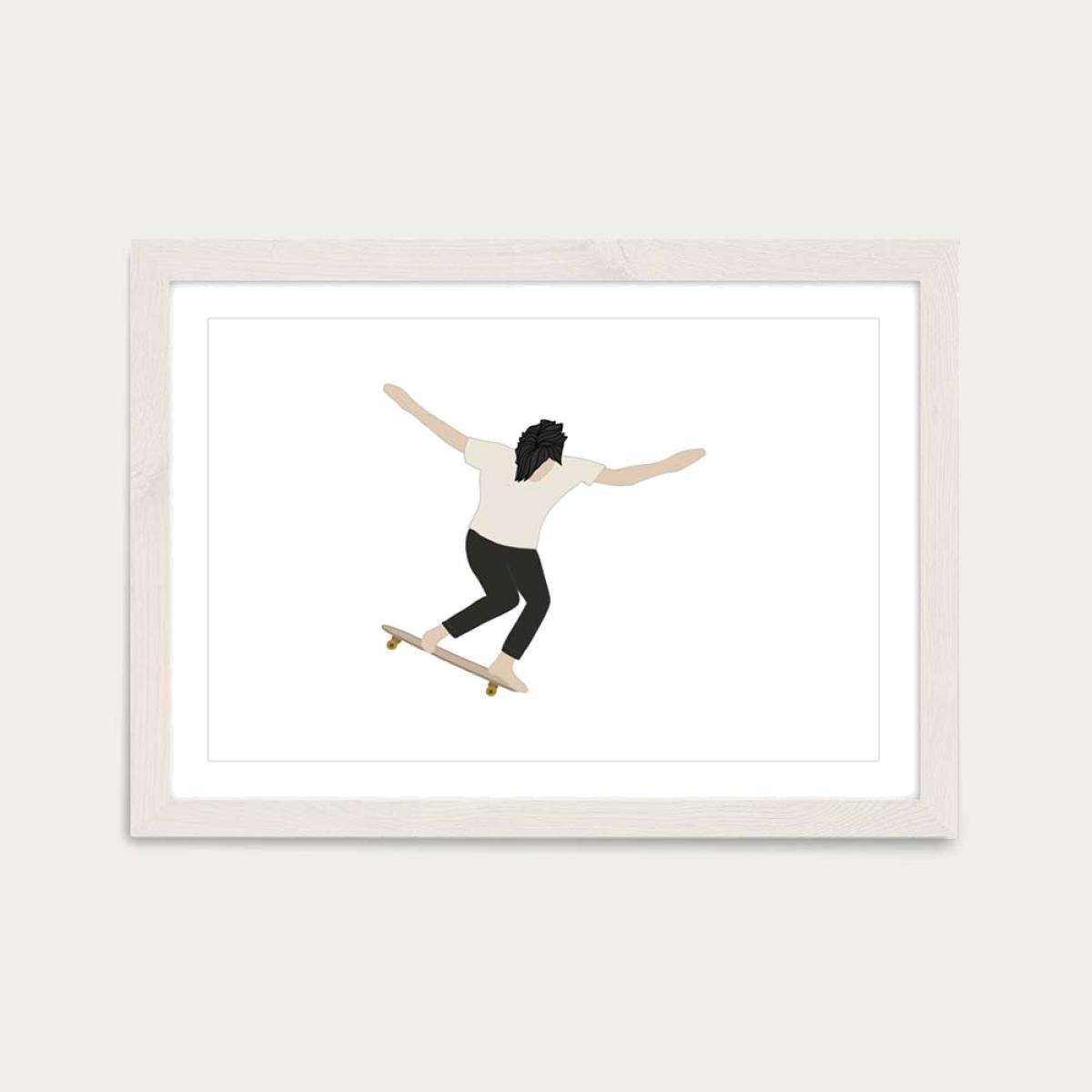 Fly Art Print White Frame – image 1