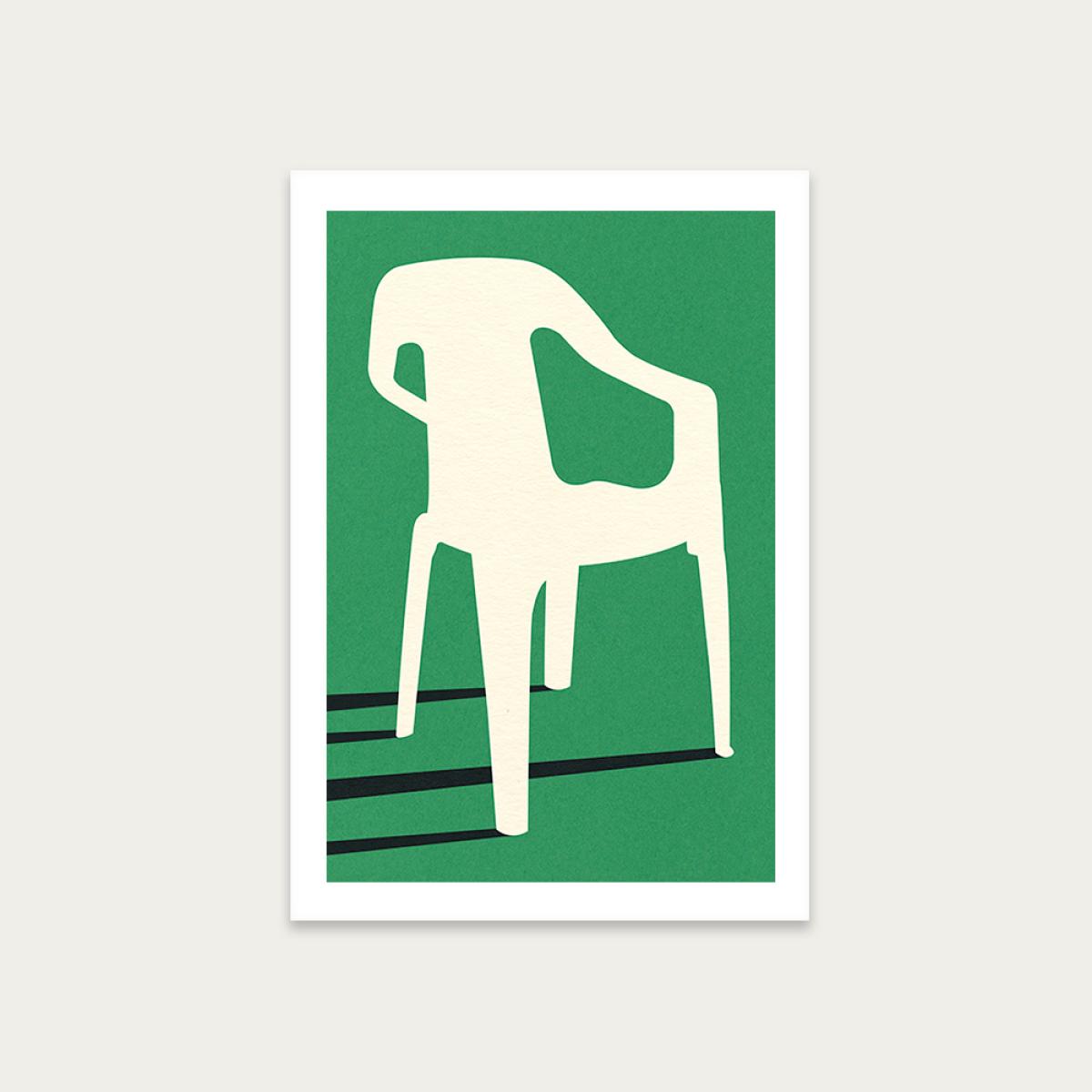 Monobloc Plastic Chair No III Art Print Unframed
