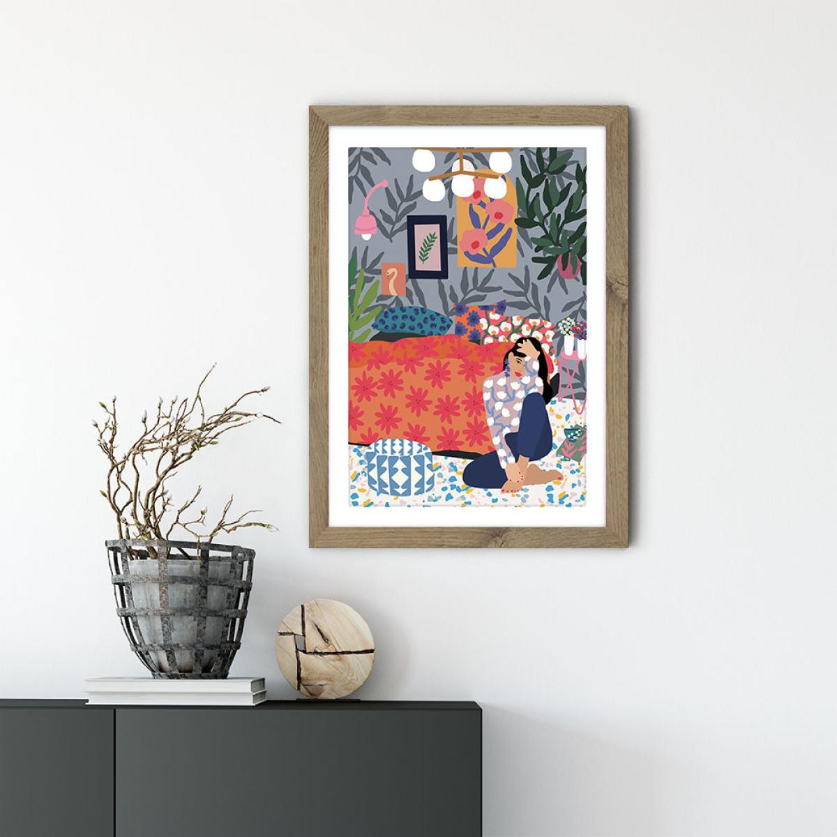 Enjoy your Bedroom Art Print Oak Frame – image 2