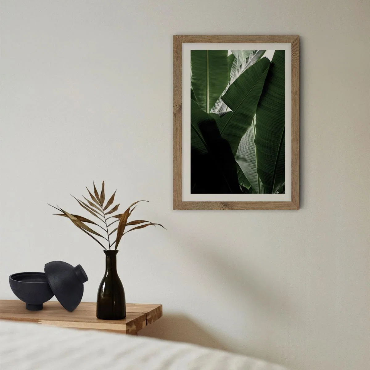 Banana Beach Palm Boogy Art Print Oak Frame – image 9