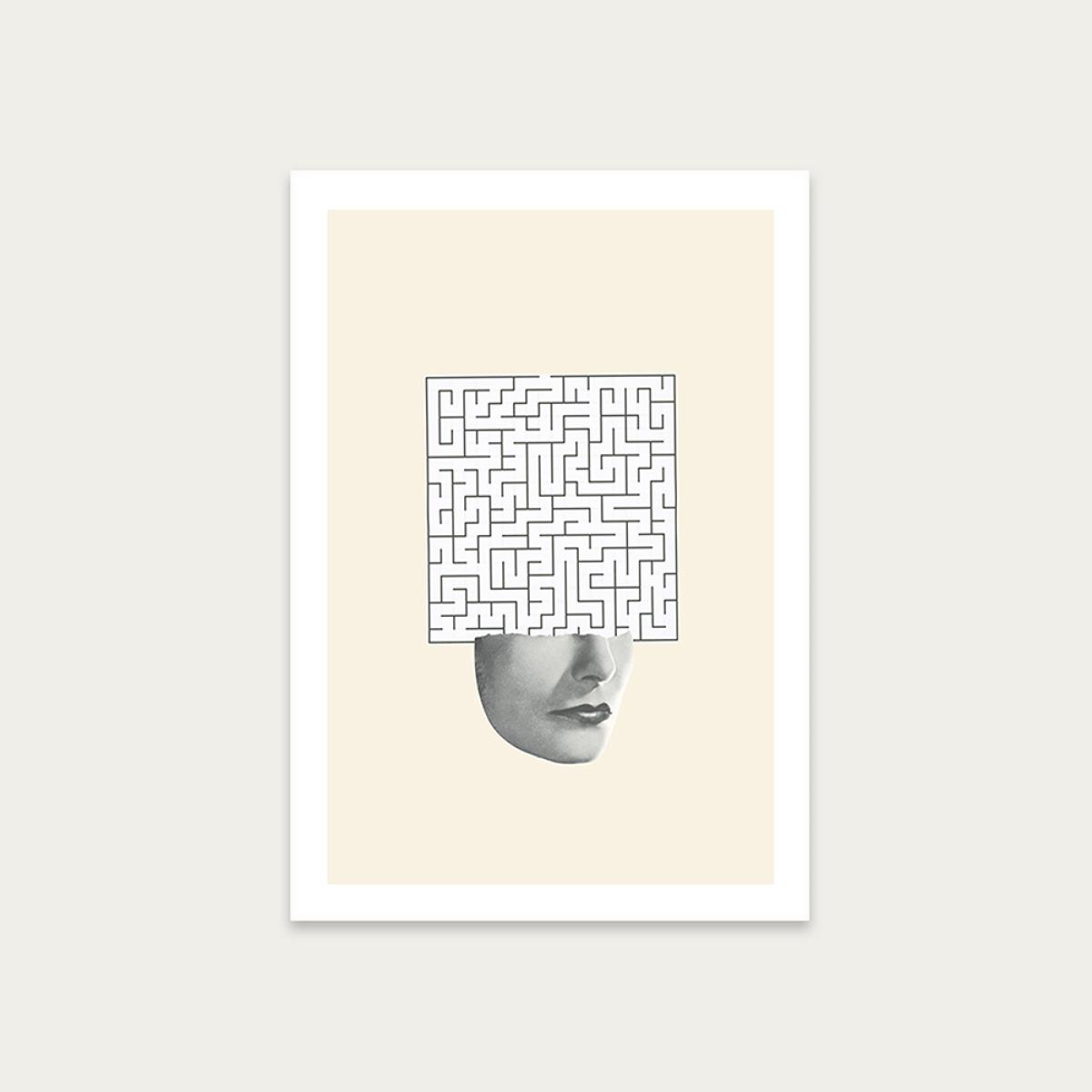 Puzzled Art Print Unframed