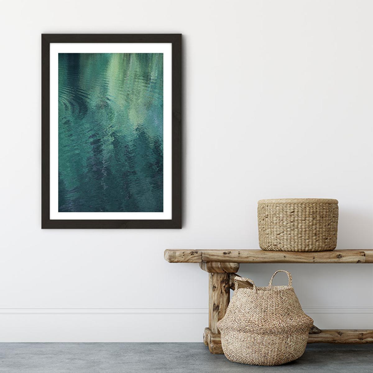 Forest in the Lake Art Print Black Frame – image 3