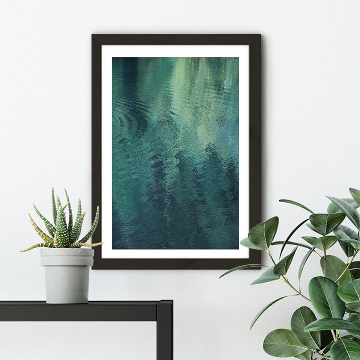 Forest in the Lake Art Print Black Frame – image 4