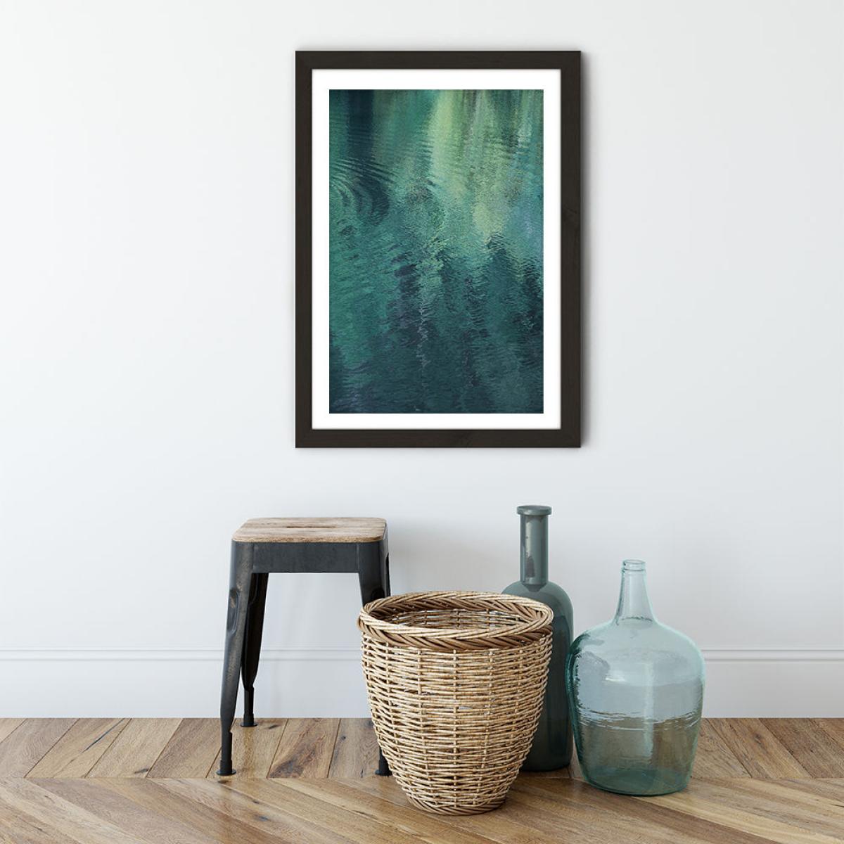 Forest in the Lake Art Print Black Frame – image 7