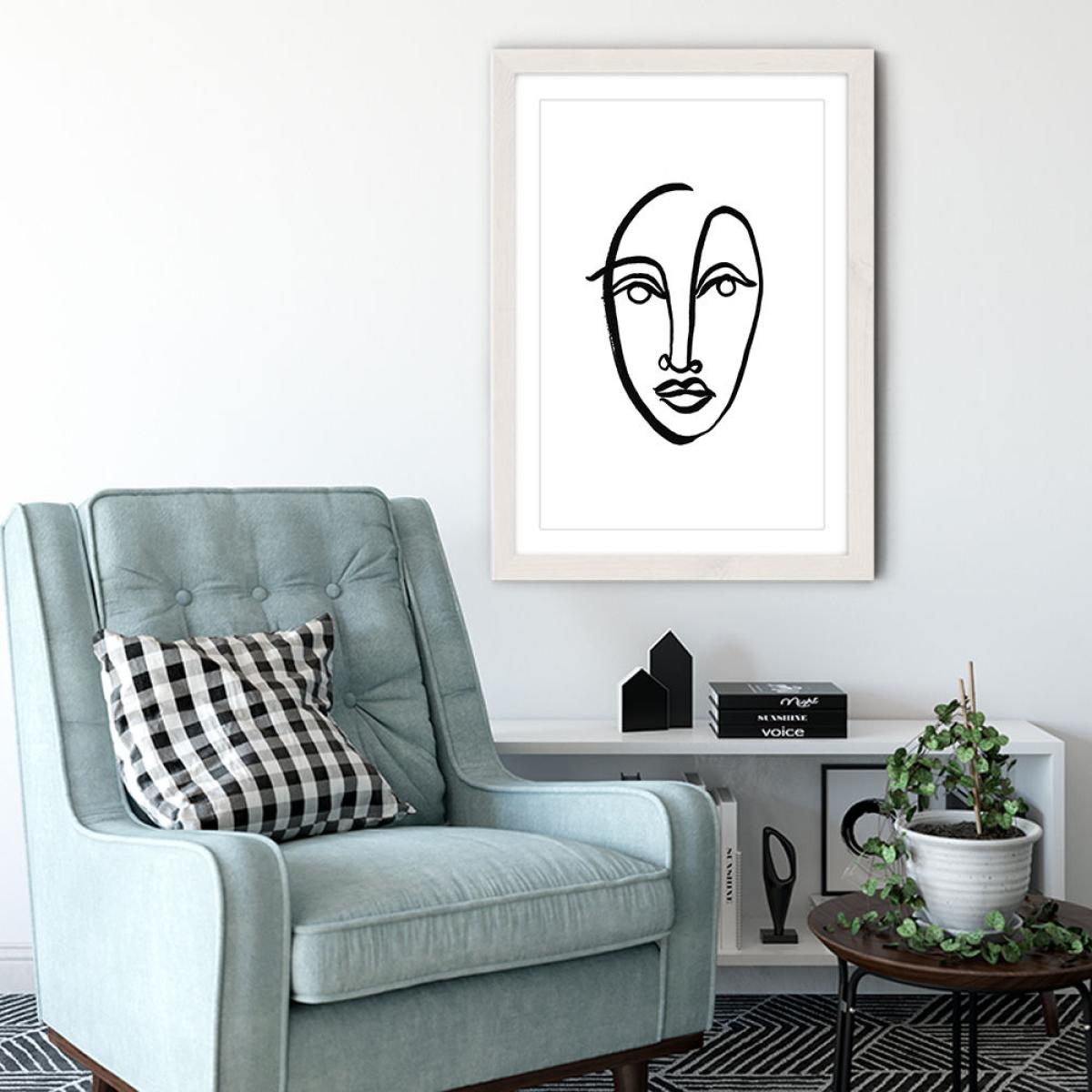 Faces VIII Art Print White Frame – image 5