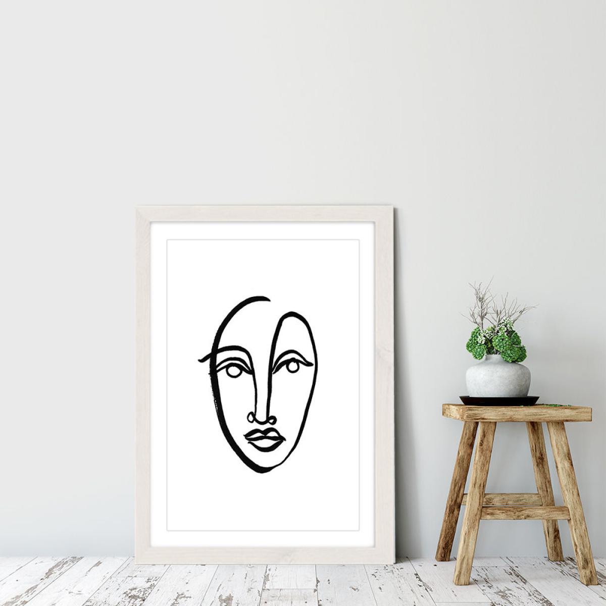 Faces VIII Art Print White Frame – image 6