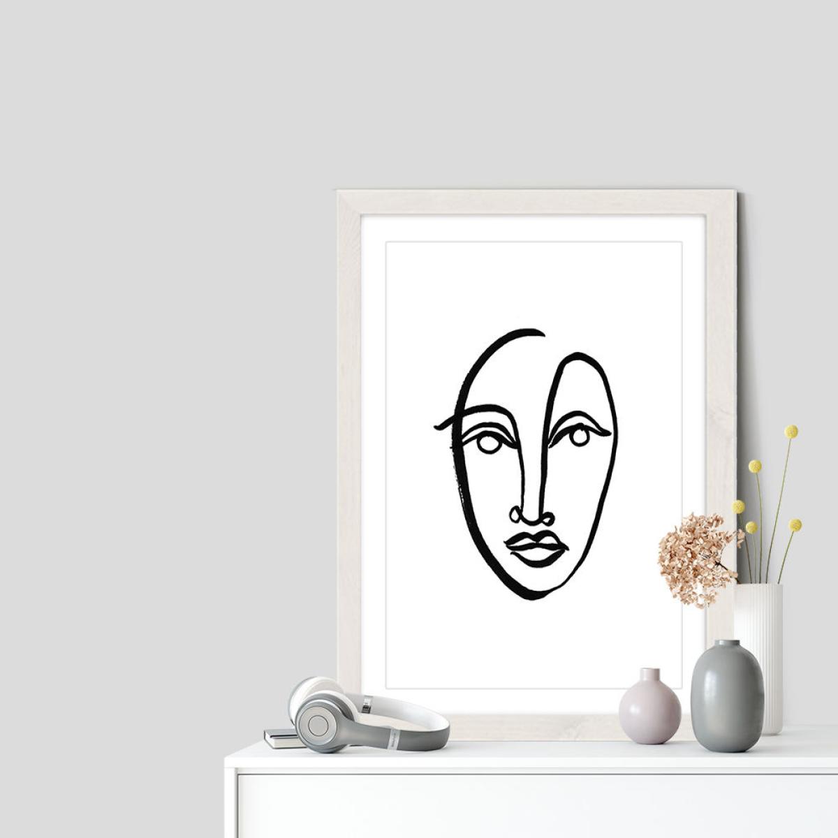 Faces VIII Art Print White Frame – image 7