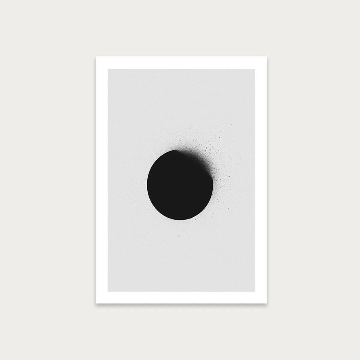 Black No. 1 Art Print Unframed