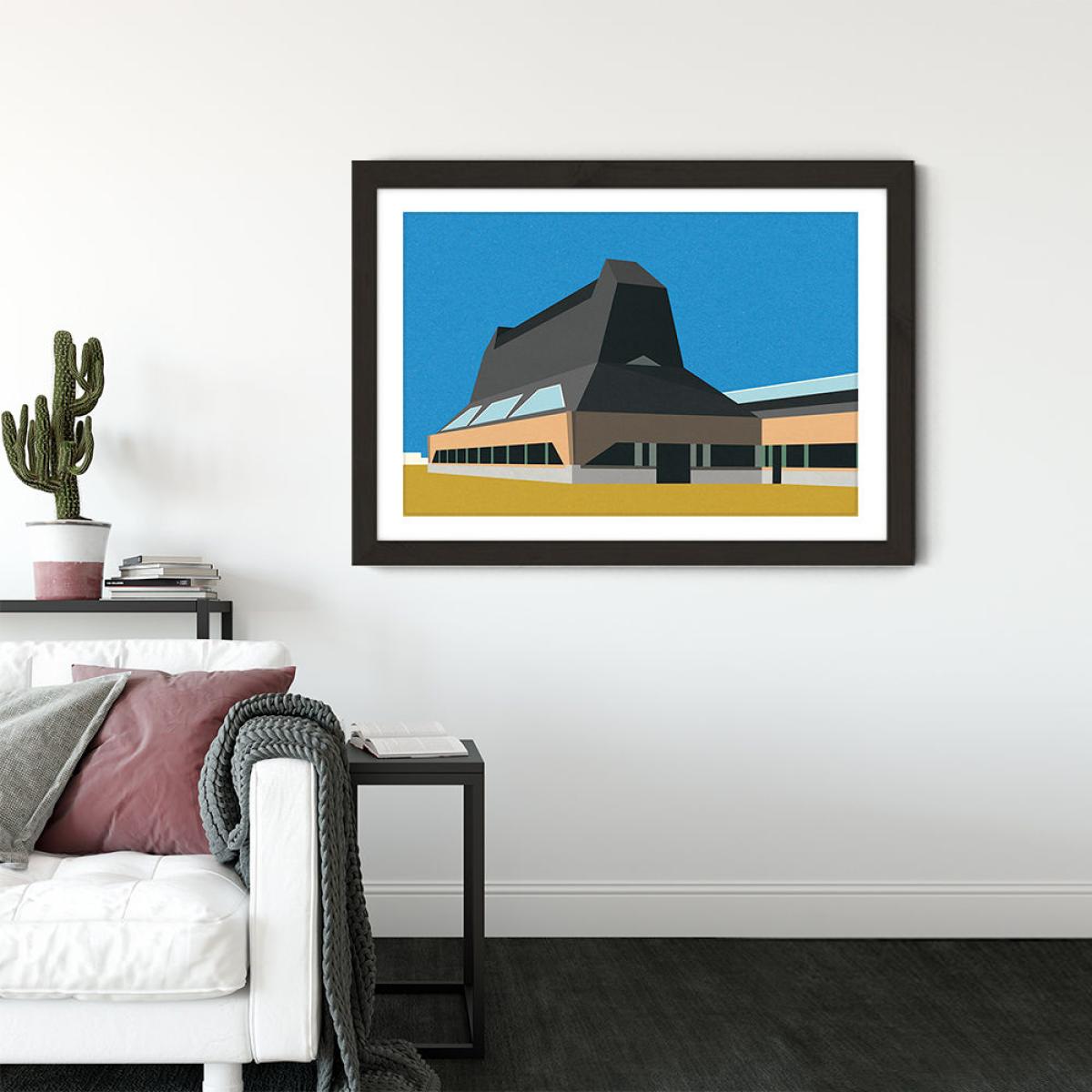 Hat Factory Art Print Black Frame – image 2